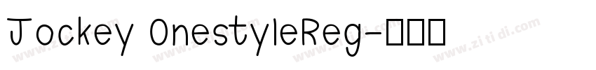 Jockey OnestyleReg字体转换